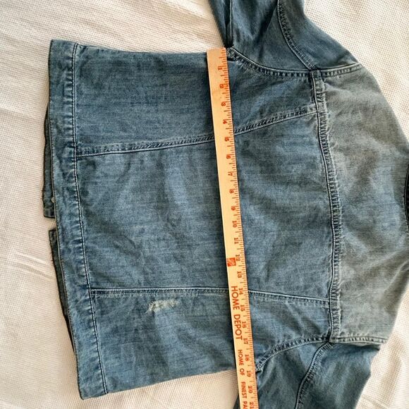 Women's Distressed Blue Jean Jacket Sz 10 Denim by Dorothy Perkins Brand Denim - Picture 8 of 8